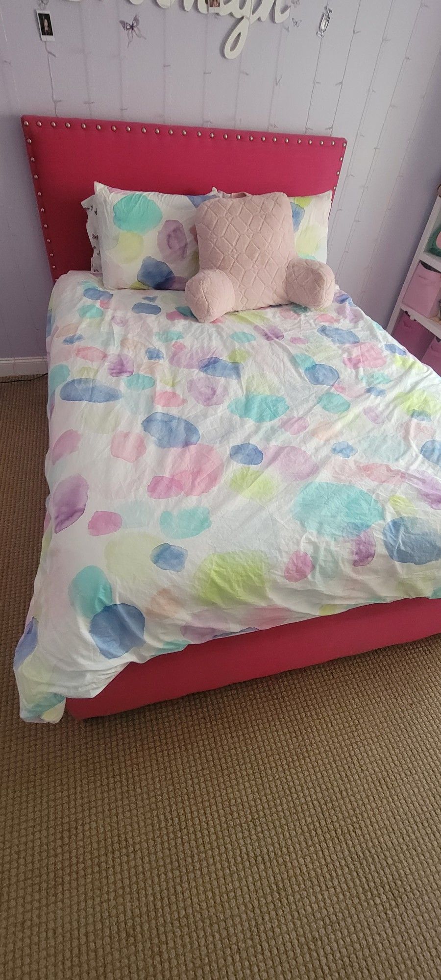 Pottery Barn Hot Pink Queen Bed Frame Furniture