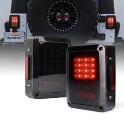 LED Taillights D Smoke Lens Plug And Play Jeep Wrangler JK