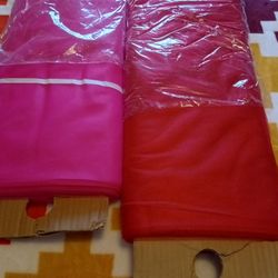 Tulle Fabric Red And Pink
