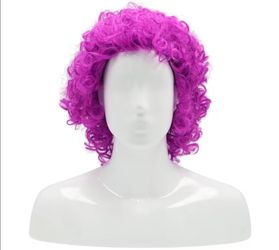 Adult KK Short Curly Clown Wig - Cyclamen NE6