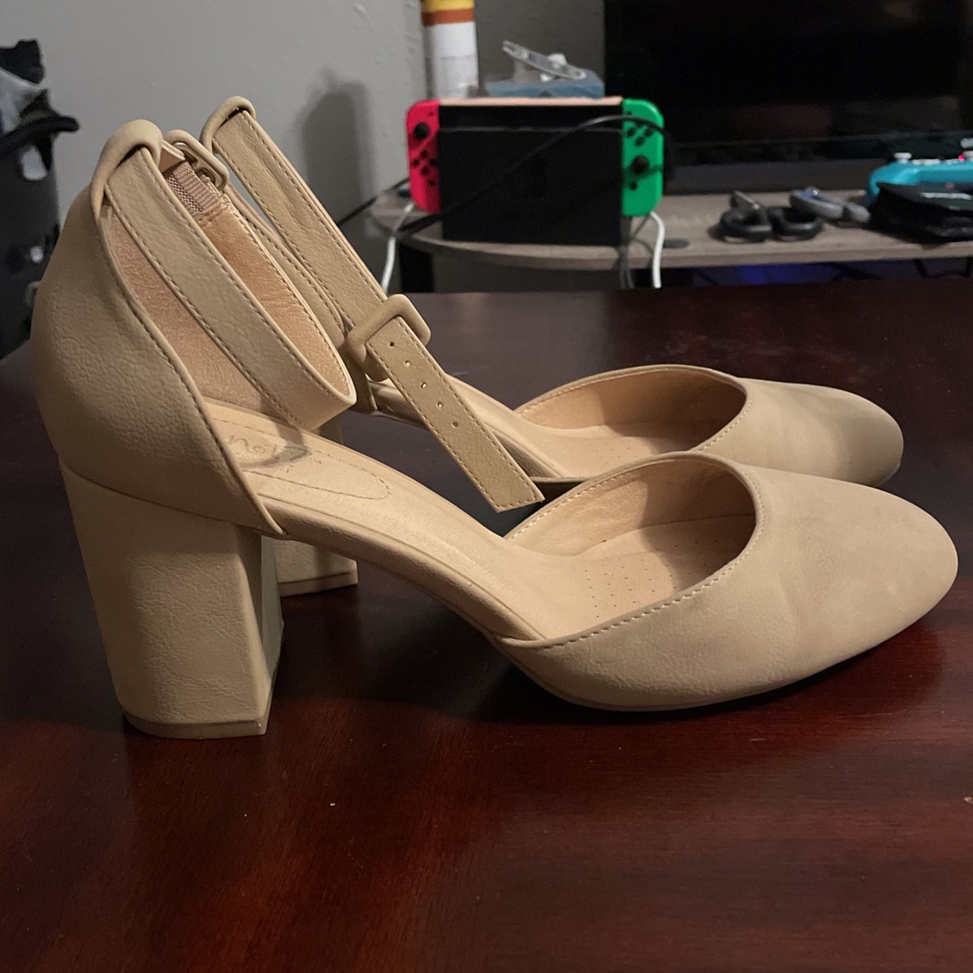 Nude Ankle Strap Heels Size 9.5M for Sale in San Antonio, TX OfferUp