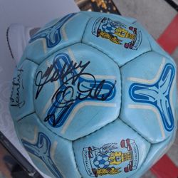 1980's Coventry City FC Soccer Ball With Signatures Of Famous Players 