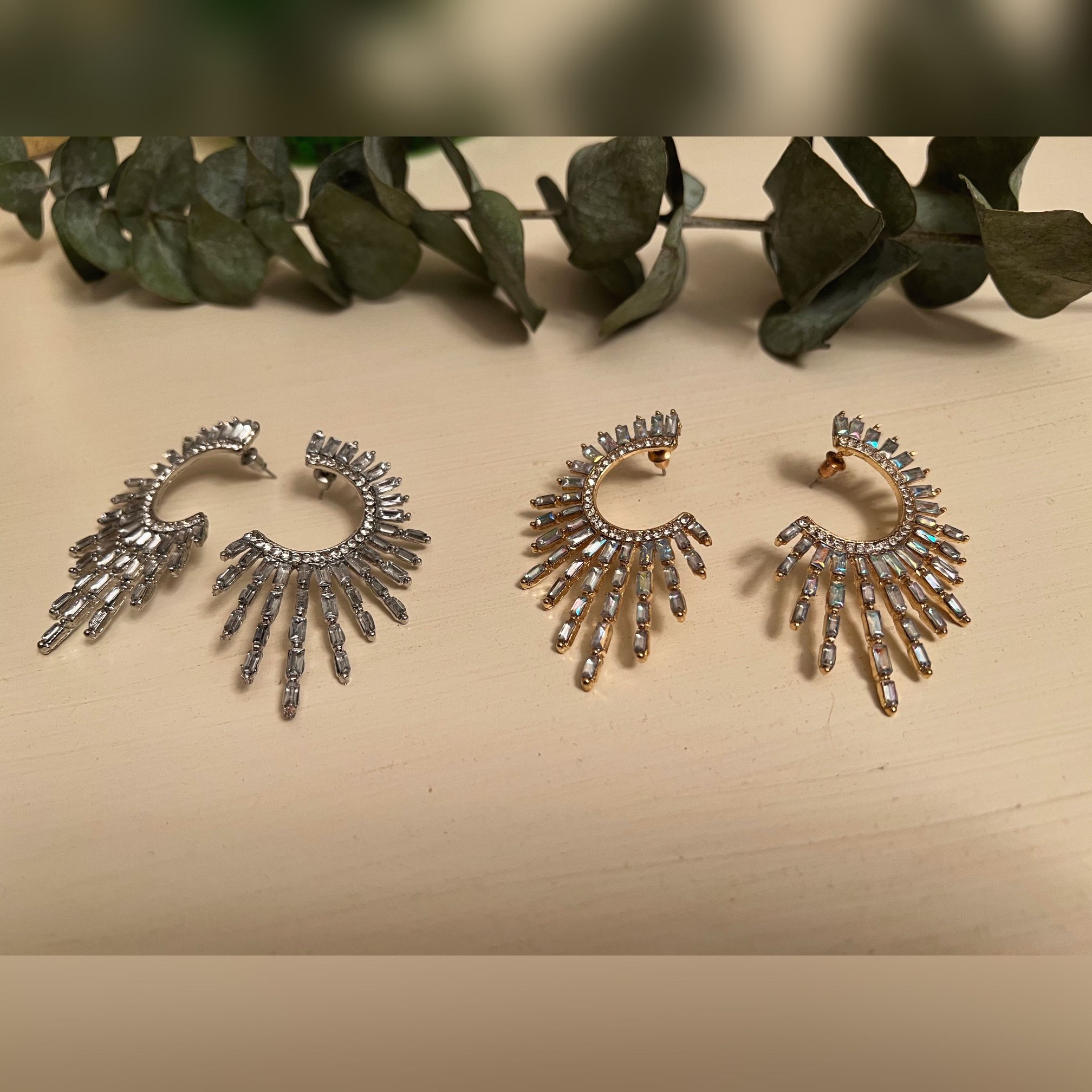 Gold Diamond Unique Earrings