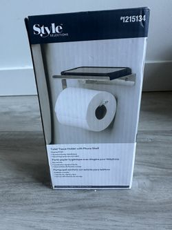 Silver Toilet Phone Holder