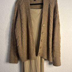 Women’s Size S Cardigan And Dress Size Large 