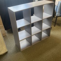 ClosetMaid Cube Laminated Wood Stackable 9 Cube Open Bookcase Display Shelf Organizer