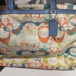Coach Optic Signature Butterfly Tote