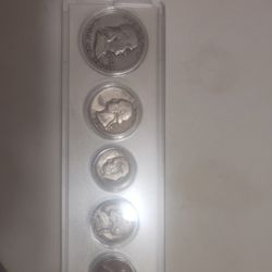 1952 Year Set 1¢ To 50¢ 5 Coins