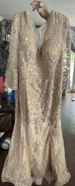 Gold Mother Of The Bride Gown Size 18
