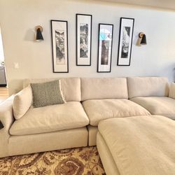Modular Cloud Sofa With Ottoman (12ft Long, $1800)