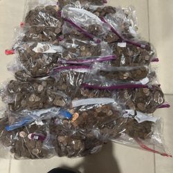  One Cent From 1960 To 1979 With Pennies