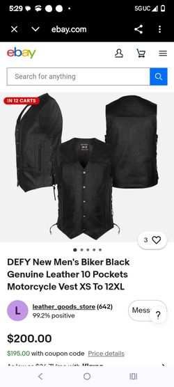 Brand-new Men's Motorcycle Vest (LG)