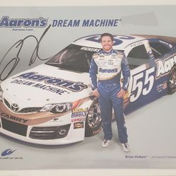 Brian Vickers #55 NASCAR Autographed 8x10 Photo