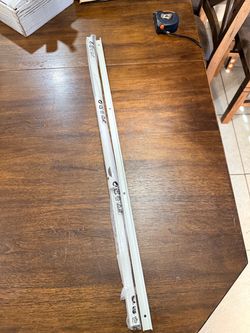 White Metal Drawer Slide Rails