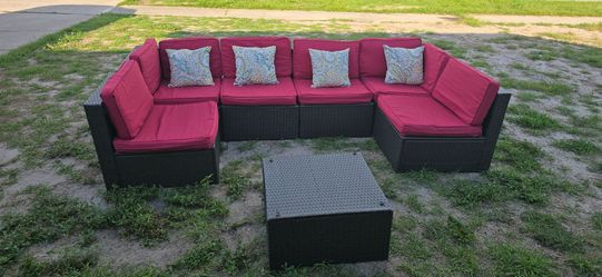 Outdoor wicker patio