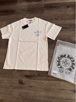 White Chrome Hearts Rhinestone Tee