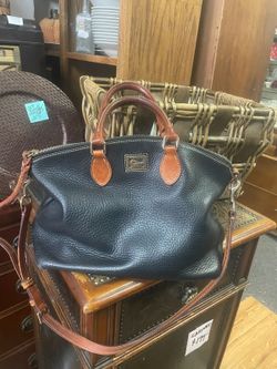 Dooney and burke black people leather vintage purse