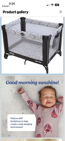 GRACO branded portable push button play pen NEW