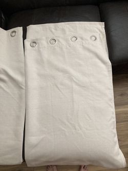 Set Of Beige Curtains