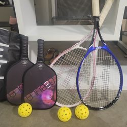 PICKLEBALL AND TENNIS RACKETS