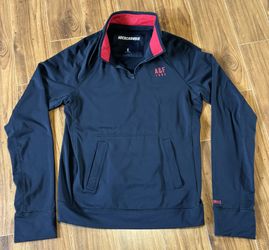 Abercrombie Mens Size S Small Muscle Long Sleeve Pull Over Navy Sport Sweatshirt