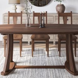 New Real Wood Dining Room Table