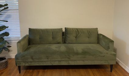 Green Couch 74” Need To Go Asap