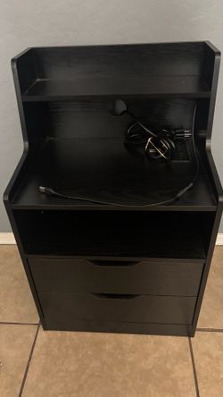 Black Night Stand ,Bed End Side