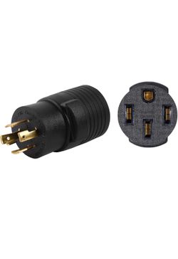 ONETAK NEMA L14-30P to 14-50R 120V/240V Compact 30 Amp Twist Lock 4 Prong Male 