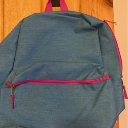Blue And Pink Backpack