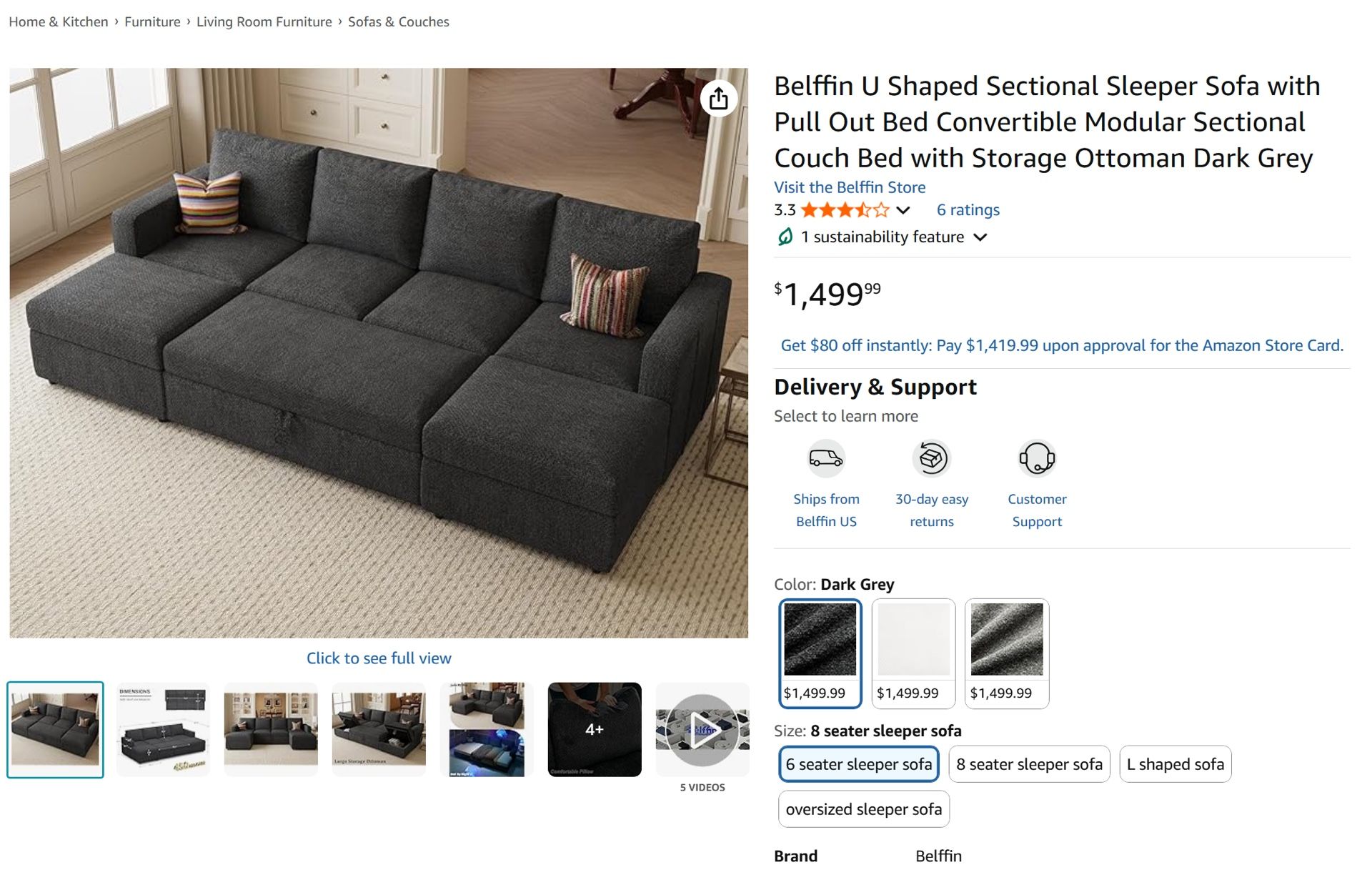 Sectional Sofa Bed