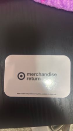 Target Merchandise Return Card