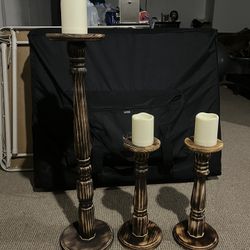 Homemade candle Pillars