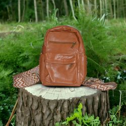 Leather Crossbody Backpack 
