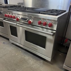Wolf 48” Stainless Steel Dual Fuel Gas Range Stove 
