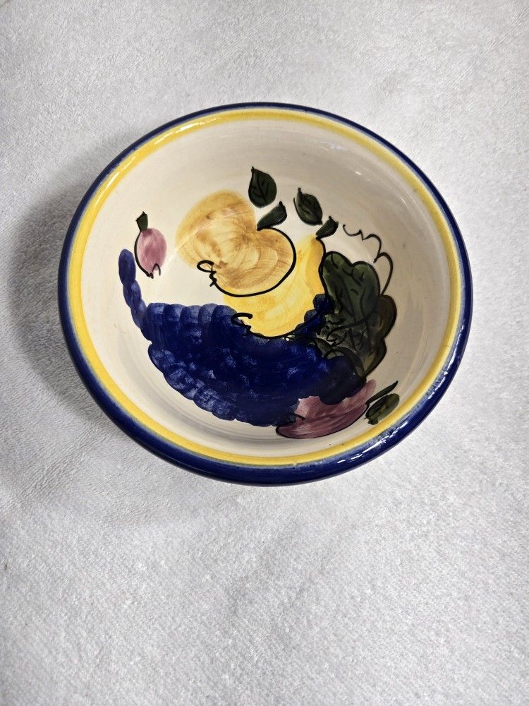 Hand-Painted Ceramic Fruit Bowl - Greek Handmade