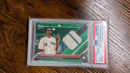 2023 Topps Now Victor Wembanyama Event-Worn Jersey Relic Green /199 PSA 9 #472C