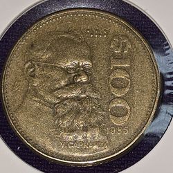 1985 Mexico 100 Peso Coin