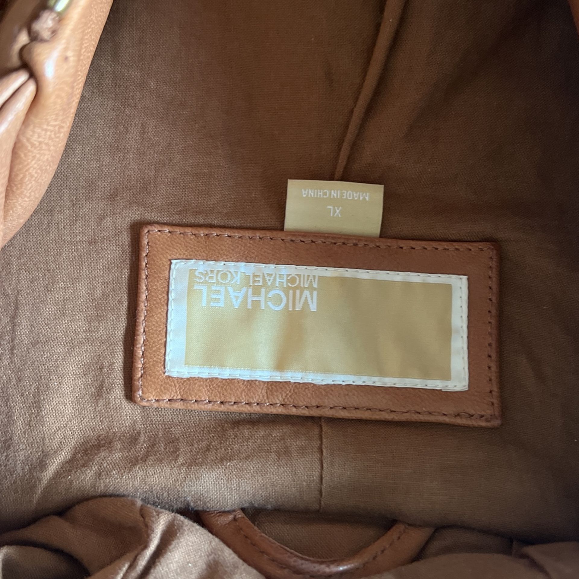 Michael Kors Womens XL Leather Jacket