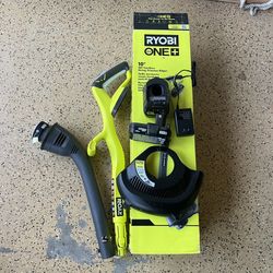 RYOBI ONE+ 18V 10 in. Cordless Battery String Trimmer and Edger with 1.5 Ah Battery and Charger