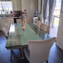 Glass Top Dining Set