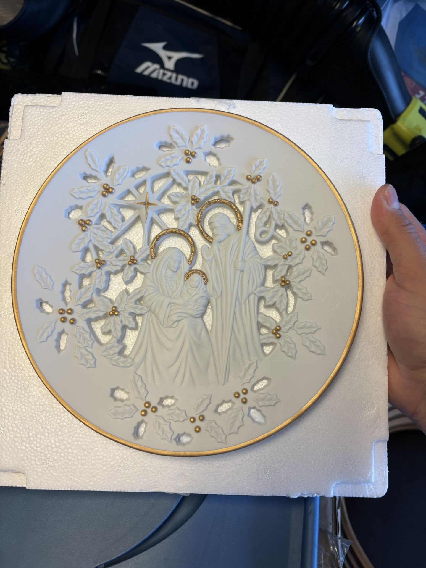 Vintage 9” “The Holy Family” fine porcelain plate