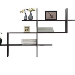 Floating Ladder Shelf   Brown