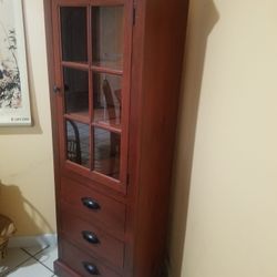 Solid Wood Hutch And Cabinet