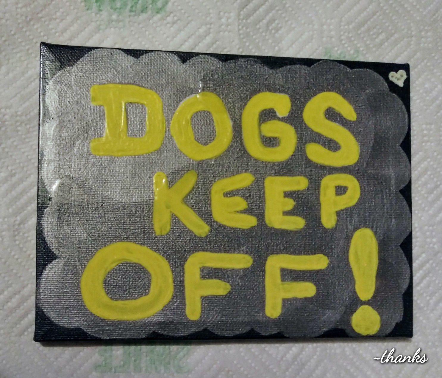 Sign " Dogs keep off" Handmade sign for yard
