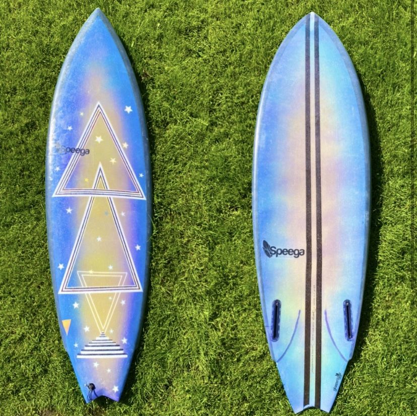 5’8 Speega Twin Fin Rocket Fish Surfboard