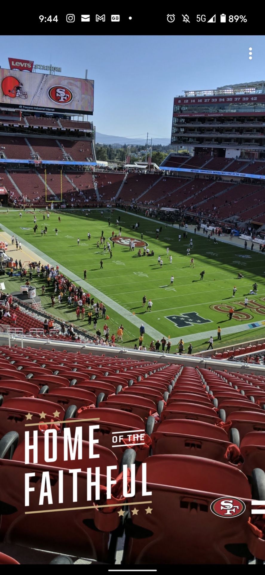 49ers Vs Tampa Section 207 Row 18 2 Seats 