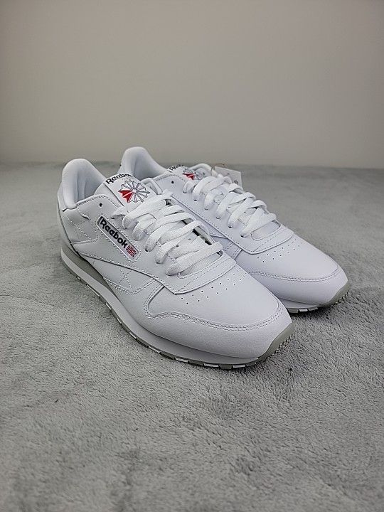 Size 12 - Reebok Classic Leather White Pure Grey