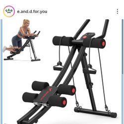 MERACH Ab Machine, Adjustable Ab Trainer Machine, Ab Workout Equipment for Home Gym, Ergonomic Arc Track for Better Abs, Foldable Workout Machine for 