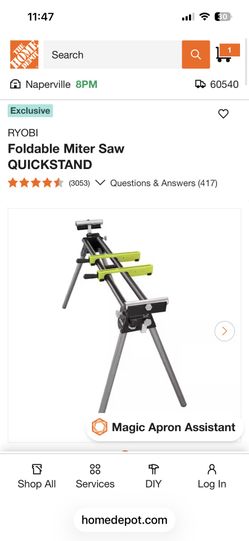 Ryobi Miter Saw Foldable Stand